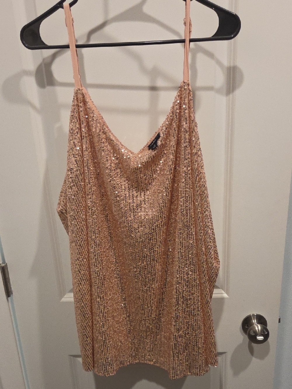 torrid Rose Gold Sequin Cowl Camisole